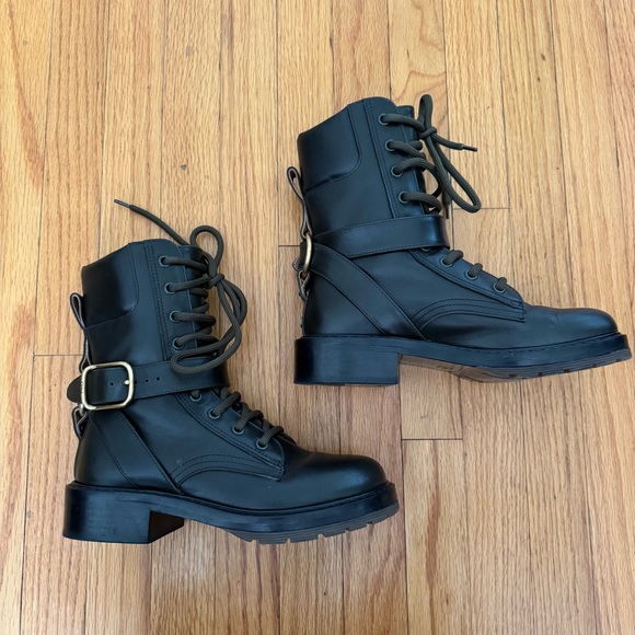 CHLOE Combat Boots (Dark Khaki, 35) - Picture 2 of 5